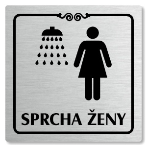 Sprcha ženy, 100x100mm, stříbrná, Texas